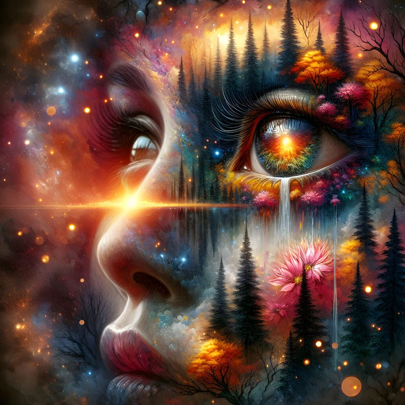 5D Diamond Painting – Im Auge des Universums