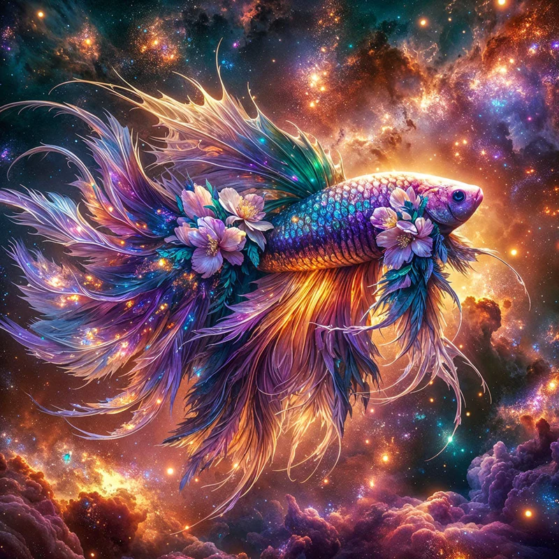 5D Diamond Painting – Galaktischer Schleierschwanz