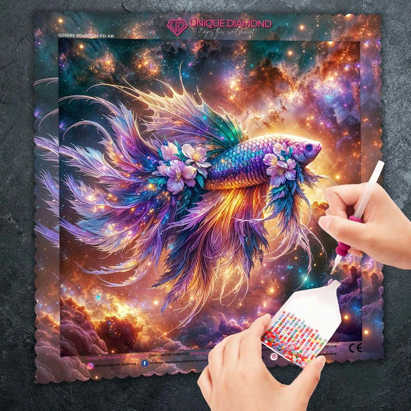 5D Diamond Painting – Galaktischer Schleierschwanz