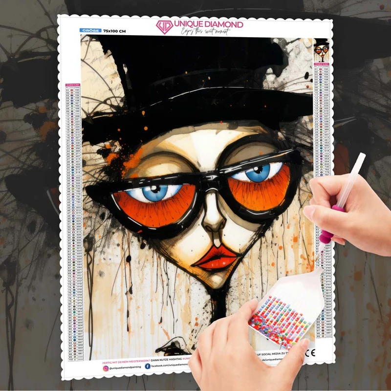 5D Diamond Painting – Miss Monroe mit Schattenblick