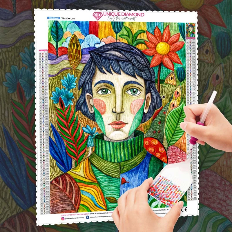 5D Diamond Painting – Elías im Farbenwald