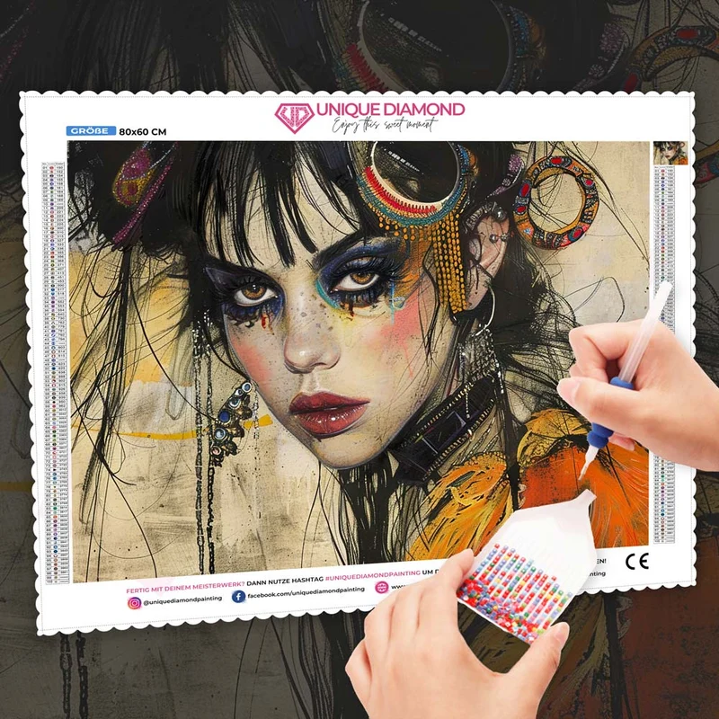 5D Diamond Painting – Zaira – Die Stimme der Farben
