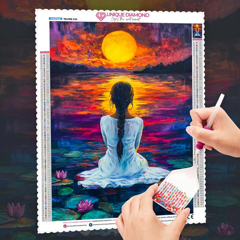 5D Diamond Painting – Am Lotussee mit Liora