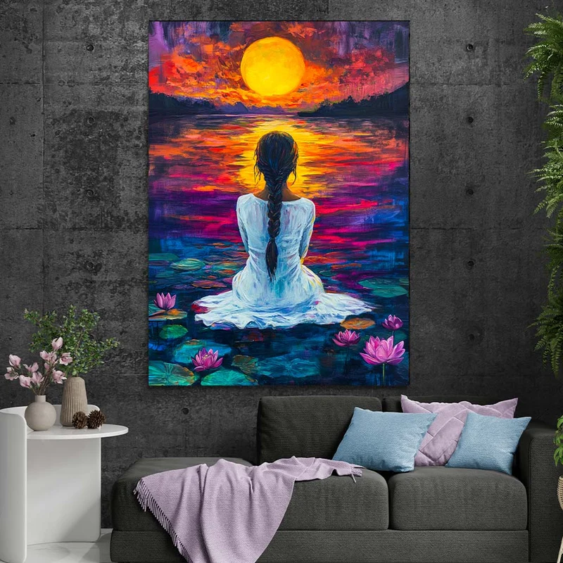 5D Diamond Painting – Am Lotussee mit Liora