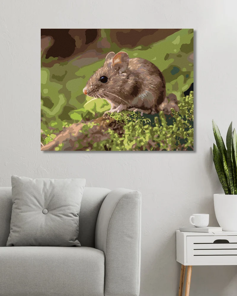Diamond painting - MAUS, DIE SICH IM WALD AUSRUHTE