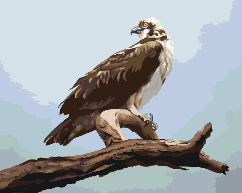 Diamond painting - ADLER AUF EINEM AST 2 (D. RUSTY RUST)