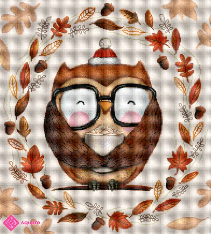 Diamond Painting - Aishwarya Vohra - Coffee Owl