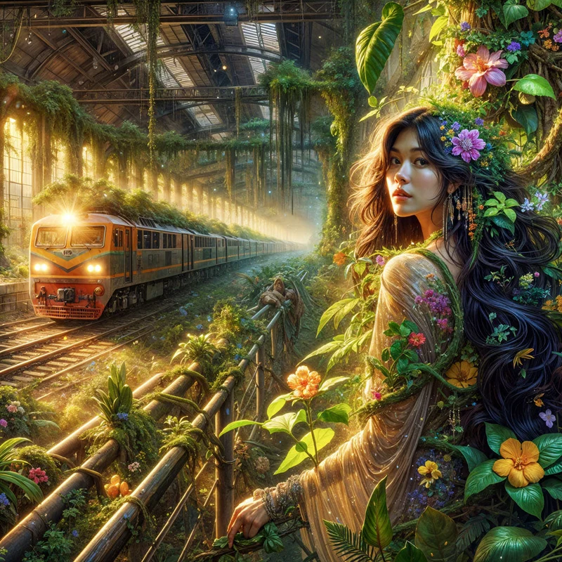 5D Diamond Painting – Bahnhof der Blumenfee Elira