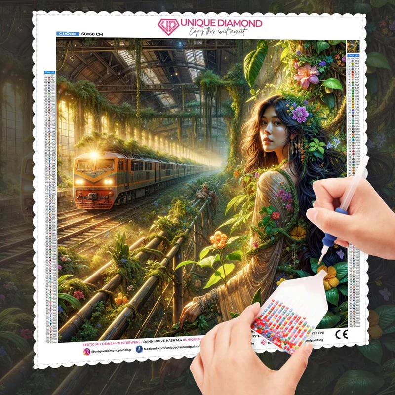 5D Diamond Painting – Bahnhof der Blumenfee Elira