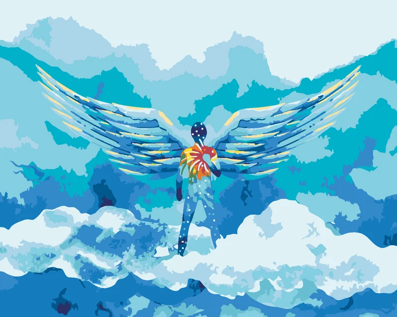Diamond painting - MANN MIT ENGELSFLÜGELN