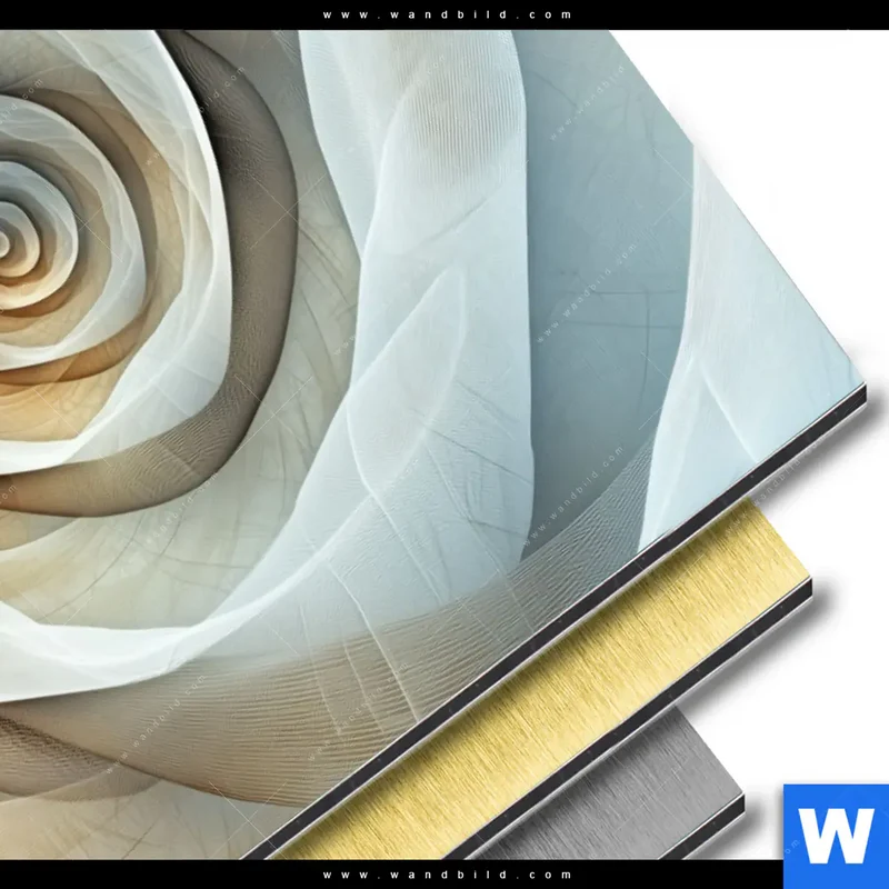 Aluminiumbild gebürstet | Spirale der Leichtigkeit | Querformat