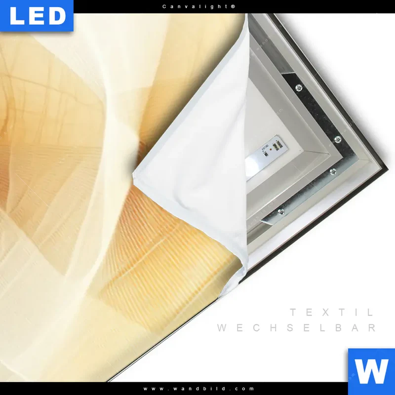 Canvalight® Leuchtbild | Spirale der Leichtigkeit | Schmal