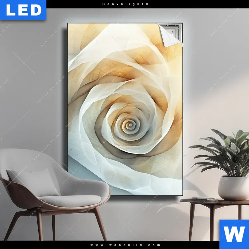 Canvalight® Leuchtbild | Spirale der Leichtigkeit | Hochformat