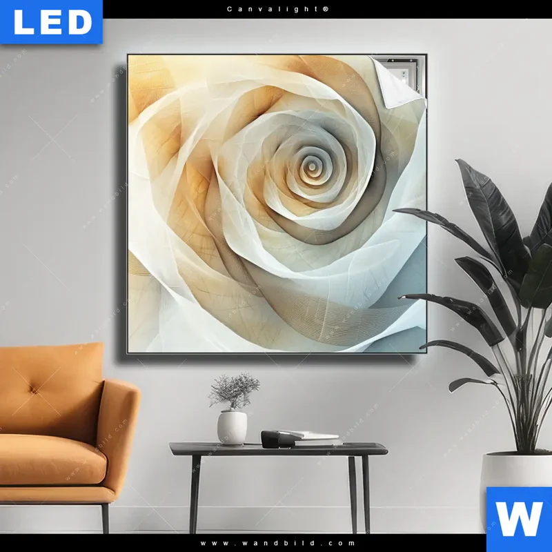 Canvalight® Leuchtbild | Spirale der Leichtigkeit | Quadrat