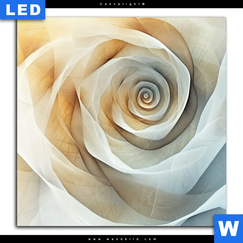 Canvalight® Leuchtbild | Spirale der Leichtigkeit | Quadrat