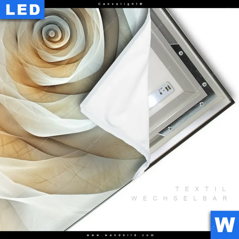 Canvalight® Leuchtbild | Spirale der Leichtigkeit | Quadrat