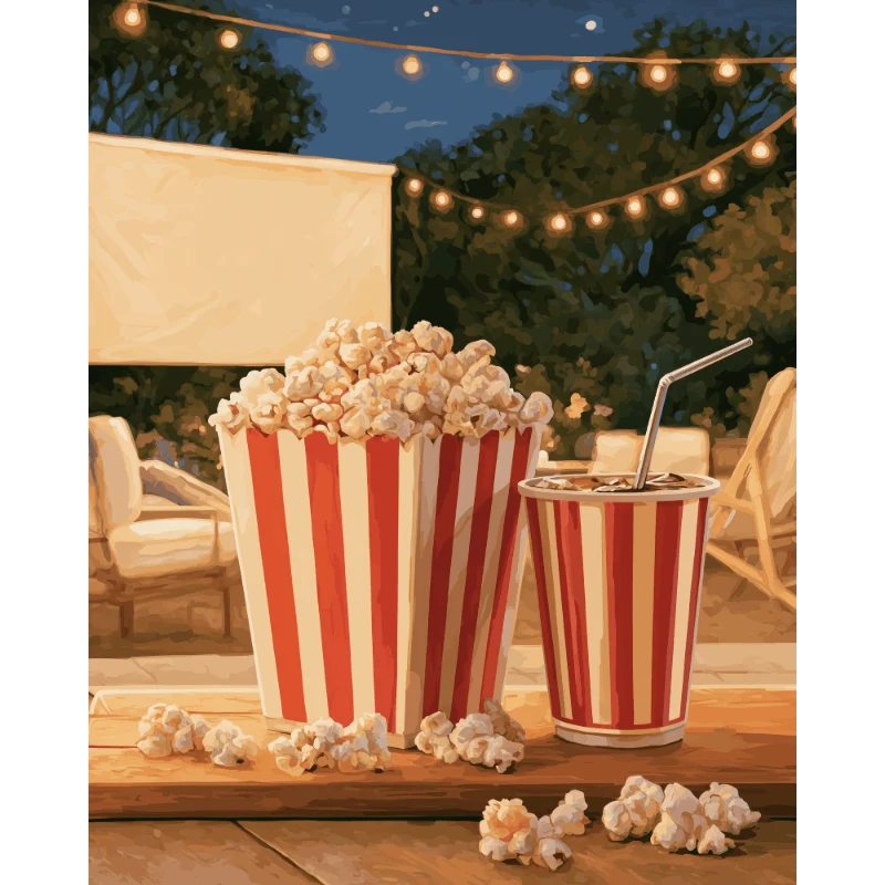 Popcornabend auf der Terrasse