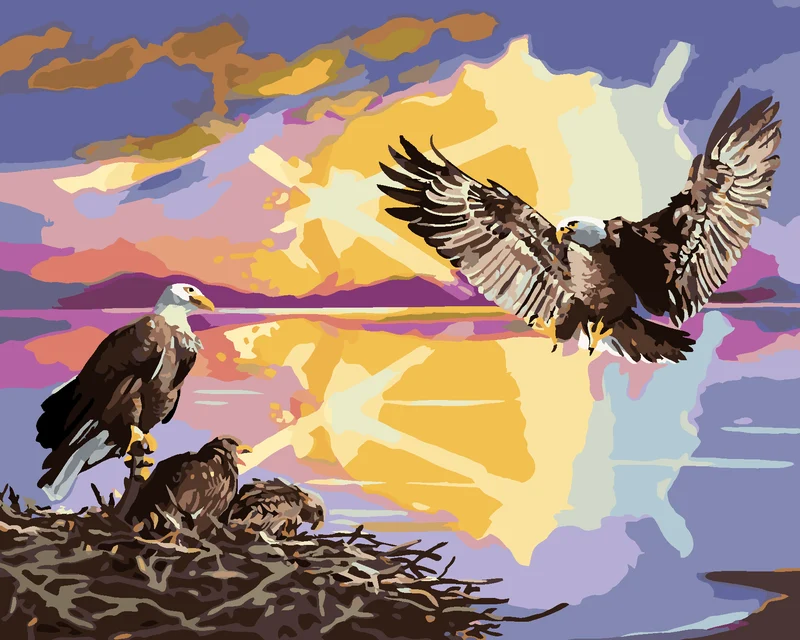 Diamond painting - ADLER UND KÜKEN (D. RUSTY RUST)