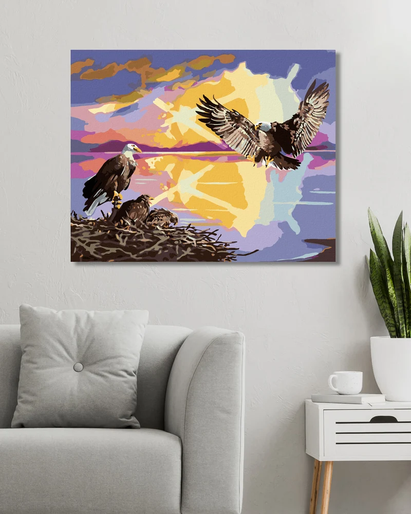 Diamond painting - ADLER UND KÜKEN (D. RUSTY RUST)