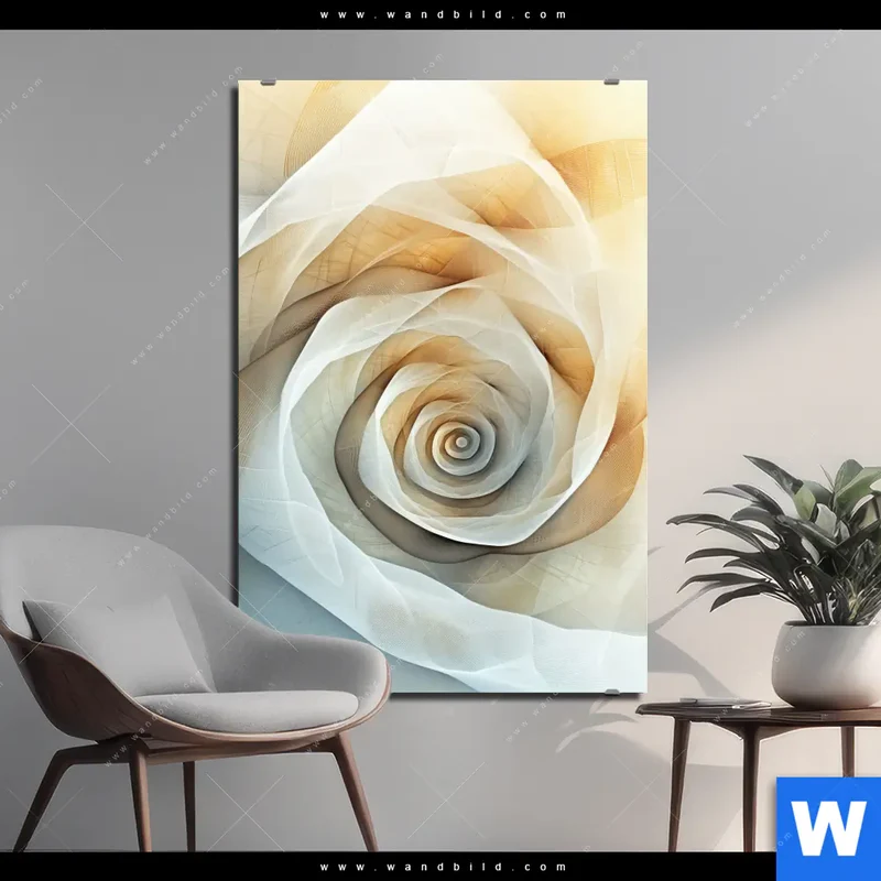 Aluminiumbild gebürstet | Spirale der Leichtigkeit | Hochformat