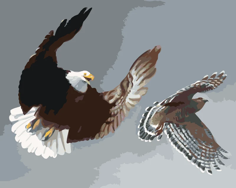 Diamond painting - ADLER UND BUSSARD (D. RUSTY RUST)