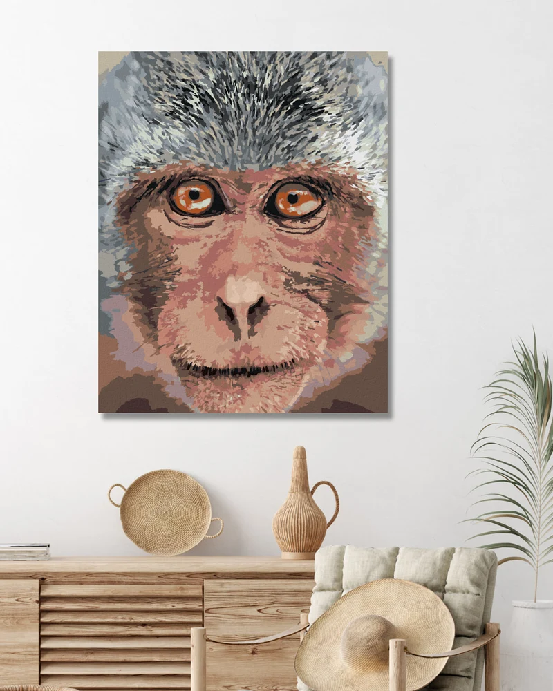 Diamond painting - AFFE NAHAUFNAHME