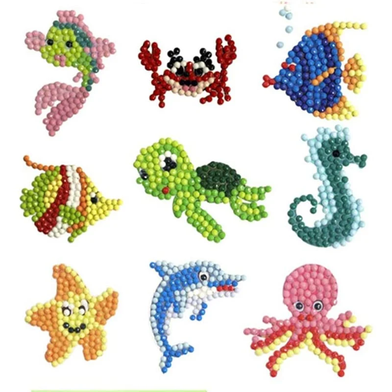 5D Diamond Painting Sticker Set Meerestiere für Kinder