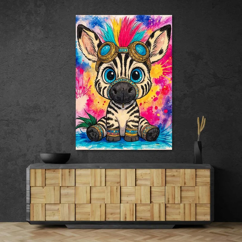 5D Diamond Painting – Zimba das Funkel-Zebra