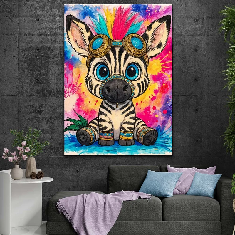 5D Diamond Painting – Zimba das Funkel-Zebra