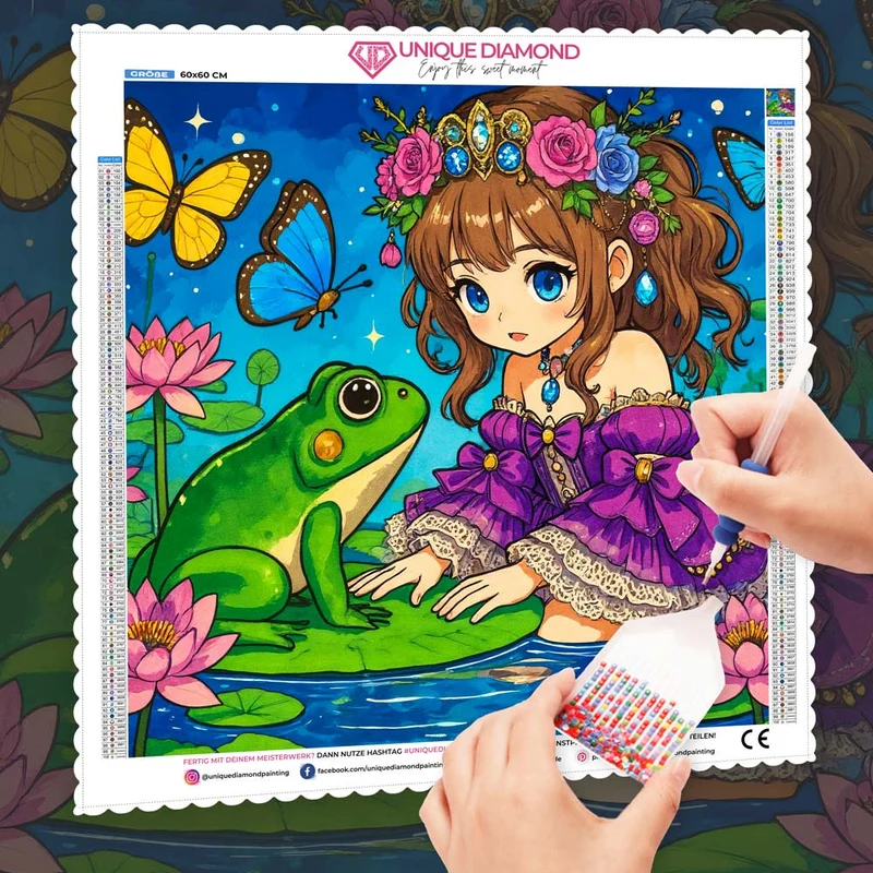 5D Diamond Painting – Prinzessin Lilia und der Froschkönig