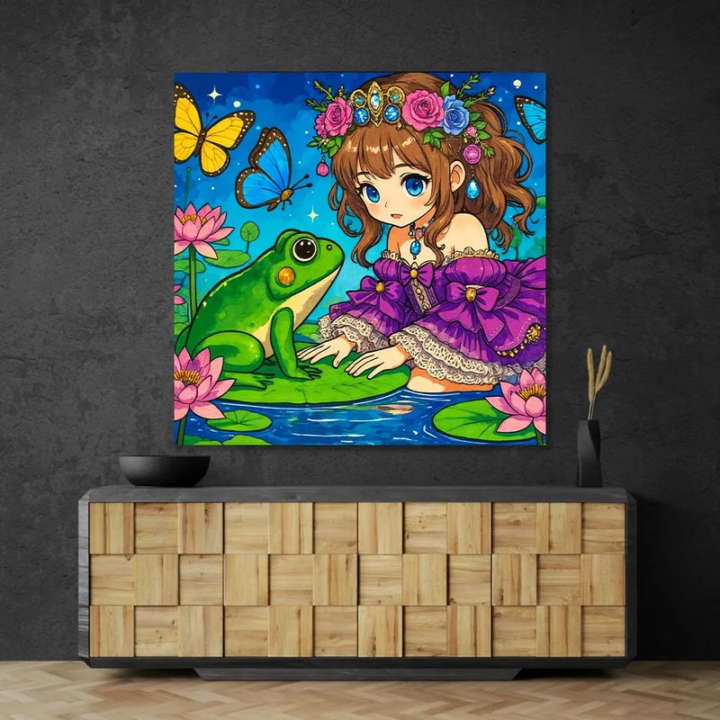 5D Diamond Painting – Prinzessin Lilia und der Froschkönig