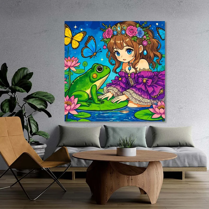 5D Diamond Painting – Prinzessin Lilia und der Froschkönig
