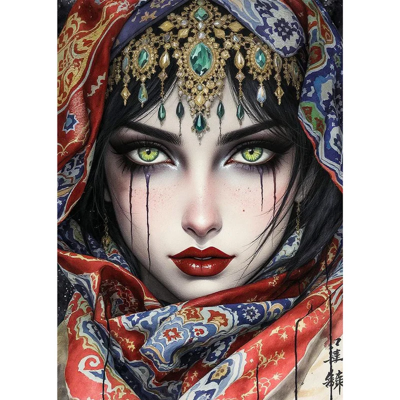 5D Diamond Painting – Tränen aus Smaragd
