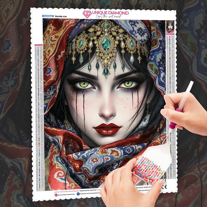 5D Diamond Painting – Tränen aus Smaragd