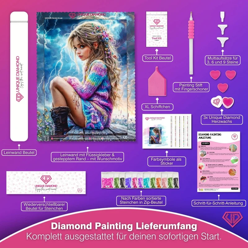5D Diamond Painting – Tränen aus Smaragd