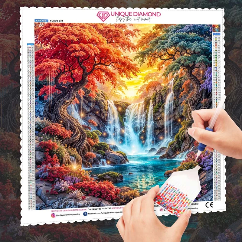 5D Diamond Painting – Tal der Lichtquellen