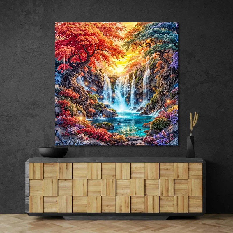 5D Diamond Painting – Tal der Lichtquellen