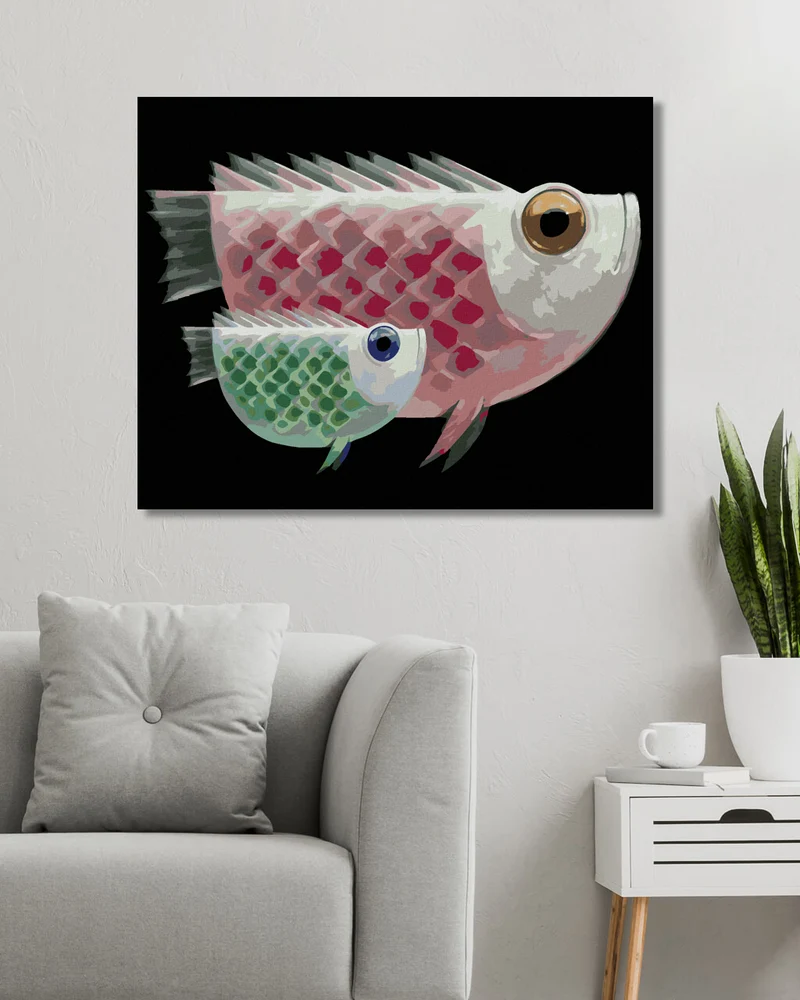 Diamond painting - RIESENFISCH UND SEIN RIESENBABY