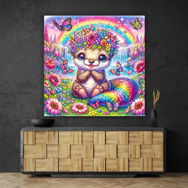 5D Diamond Painting – Lina im Blütenzauberland