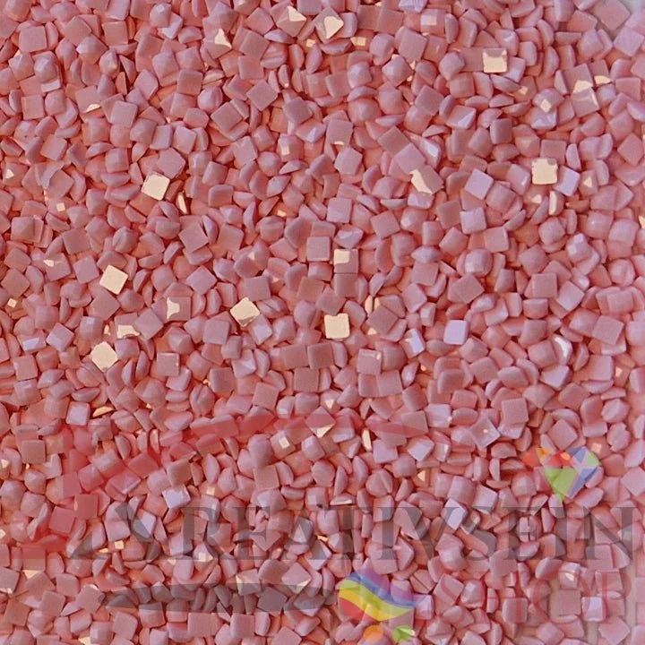 DMC 957 Geranium PALE - eckige Steine - Diamond Painting