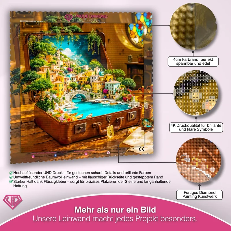 5D Diamond Painting – Italienische Träume im Koffer