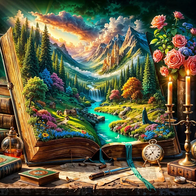 5D Diamond Painting – Das Buch der Fantasie