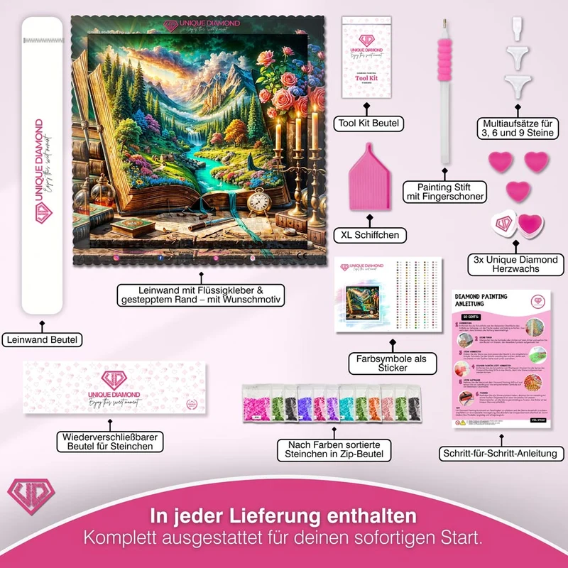 5D Diamond Painting – Das Buch der Fantasie