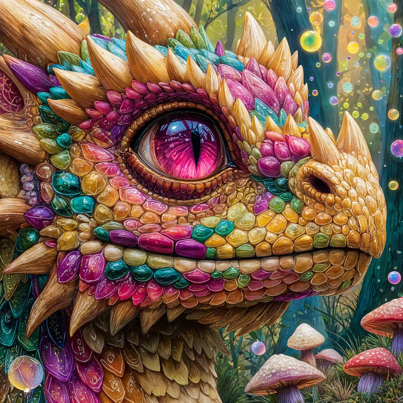5D Diamond Painting – Glimmerdrache Juno