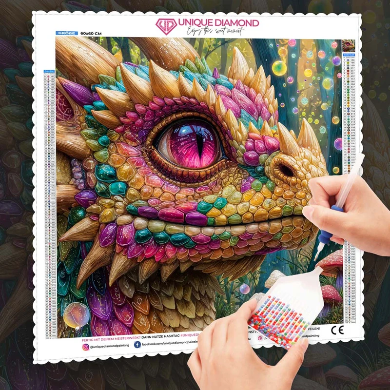 5D Diamond Painting – Glimmerdrache Juno