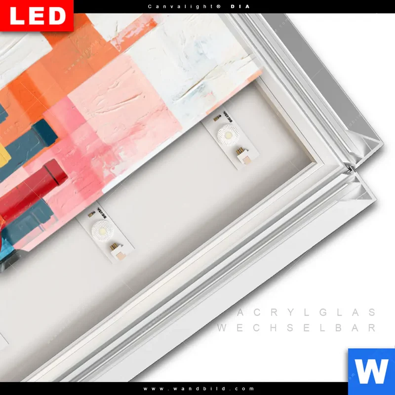 Leuchtbild Acrylglas Canvalight® DIA | Bunte Weinvielfalt | Hochformat