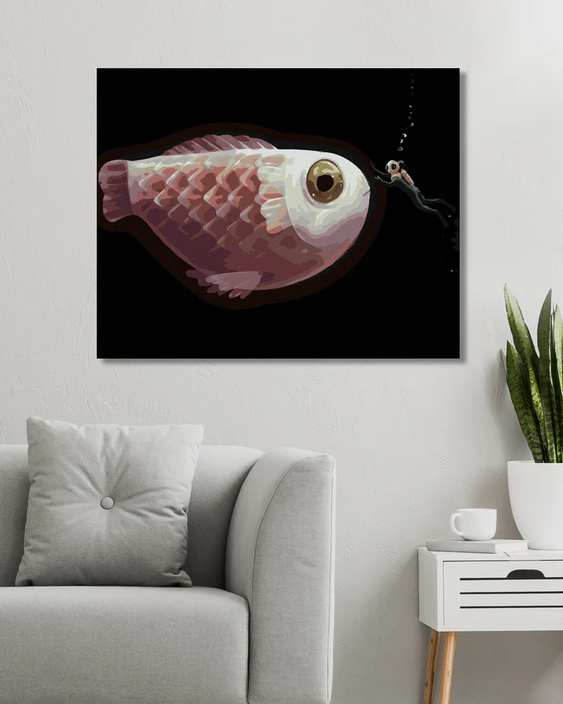 Diamond painting - RIESENFISCH MIT TAUCHER