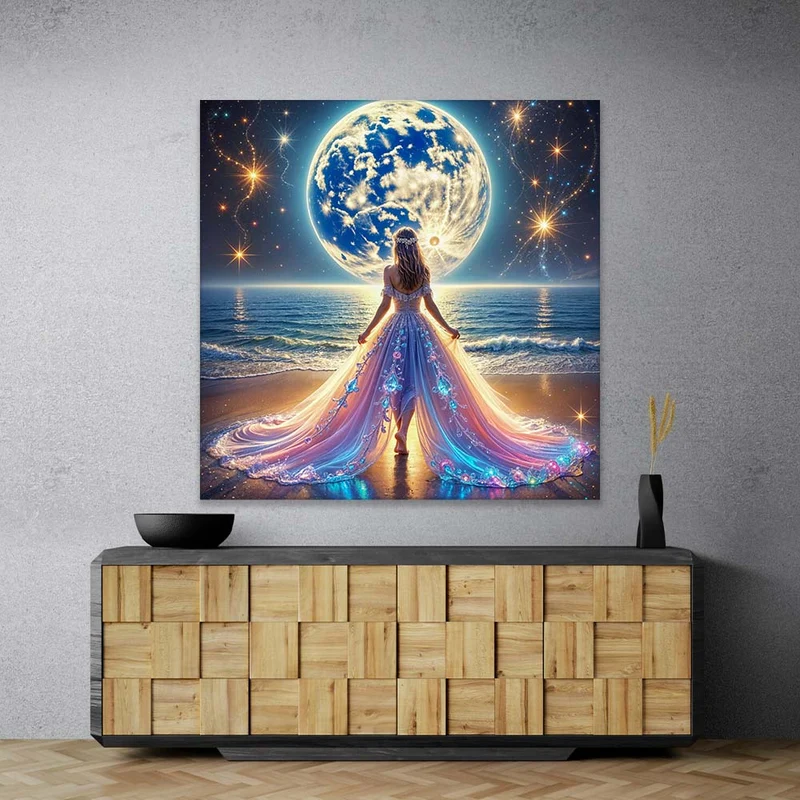 5D Diamond Painting – Luna auf dem Sternenstrand