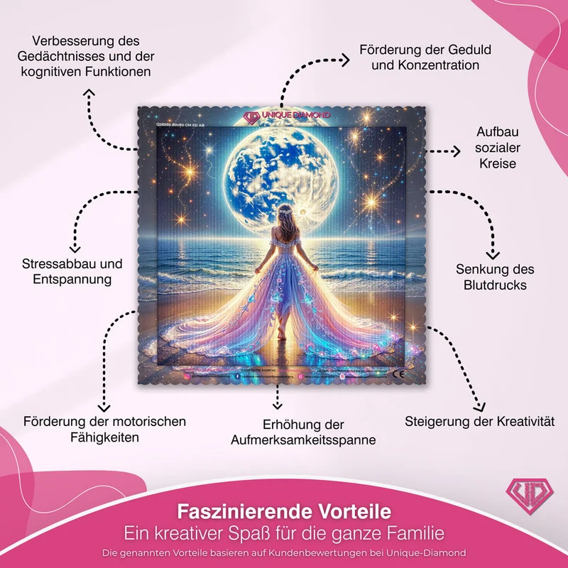 5D Diamond Painting – Luna auf dem Sternenstrand