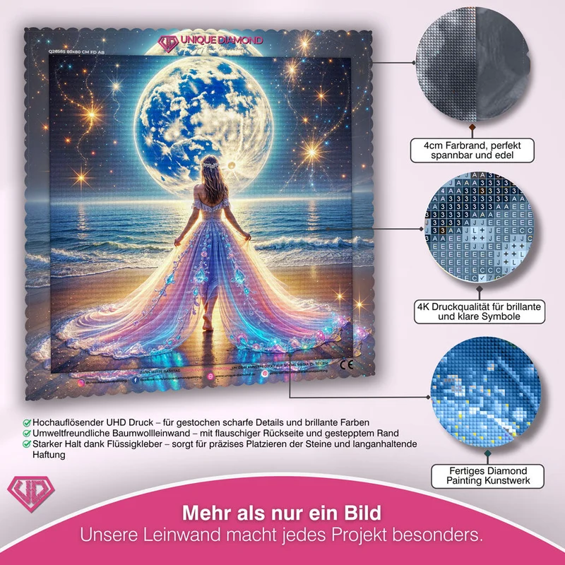 5D Diamond Painting – Luna auf dem Sternenstrand